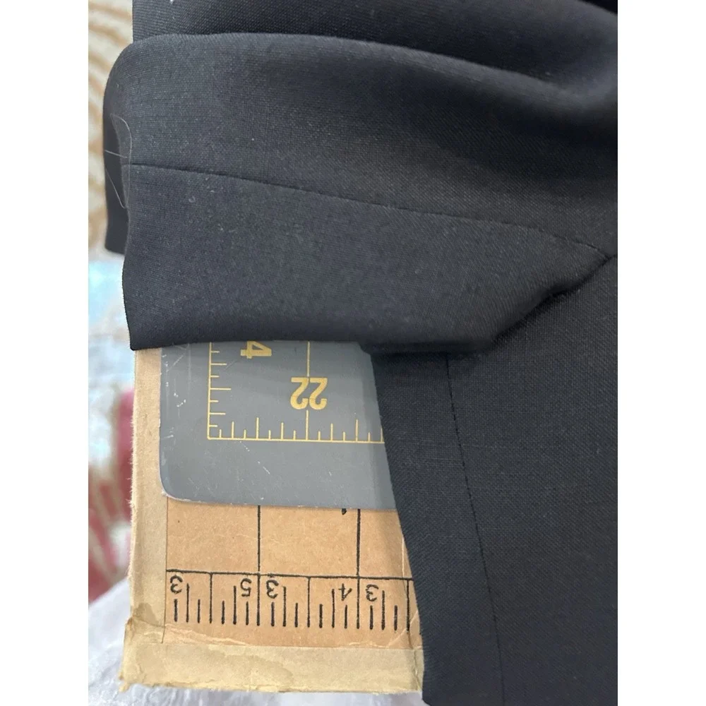VTG 50s Dinner Jacket Mens Black Satin Shawl Lapel Tuxedo Coat USA Sakowitz 40